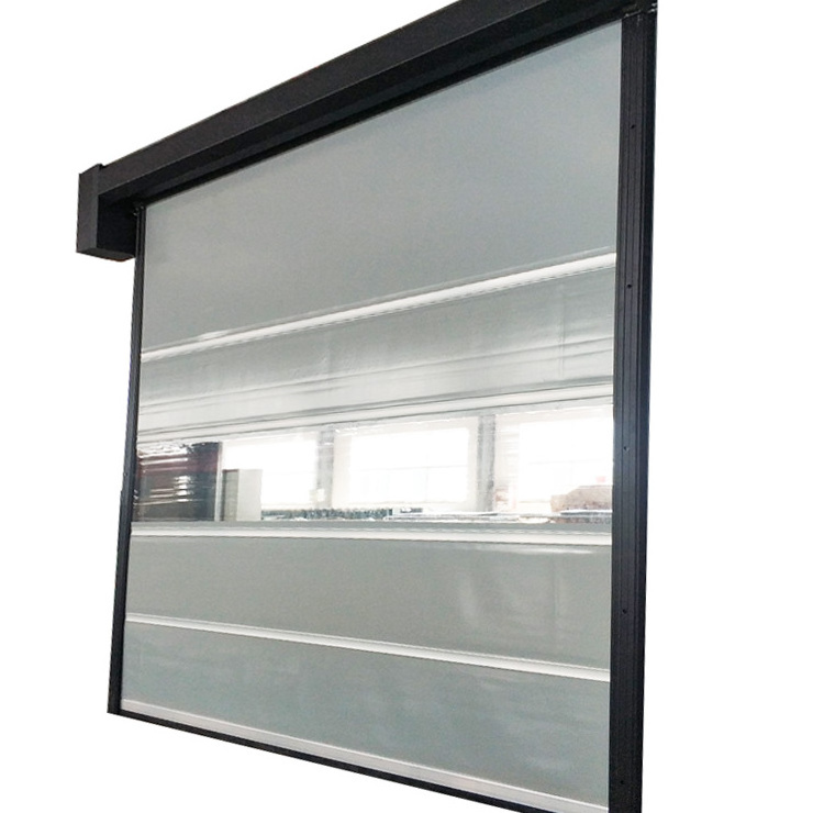 Shop mall silver PVC soft fast shutter door