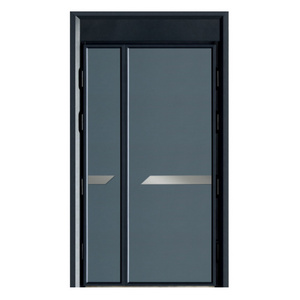 New waterproof 3d model design exterior door,cast aluminum front steel security door