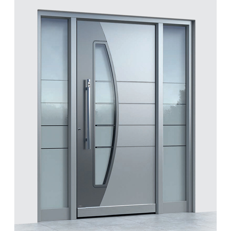 Style Main Gate Front Security Steel Door Villa Modern Large Aluminium Pivot Front Door