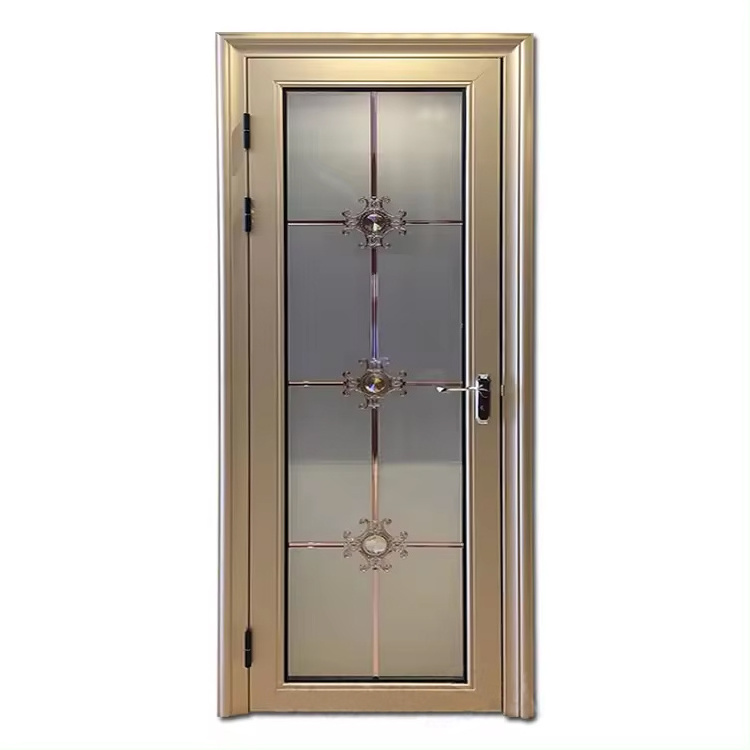 Modern aluminum frame  interior swing  tempered glass bathroom  shower door