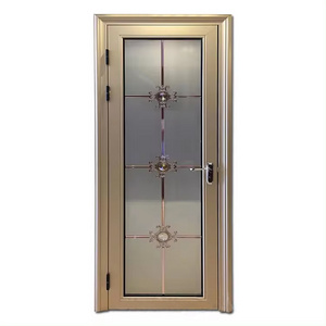 Modern aluminum frame  interior swing  tempered glass bathroom  shower door