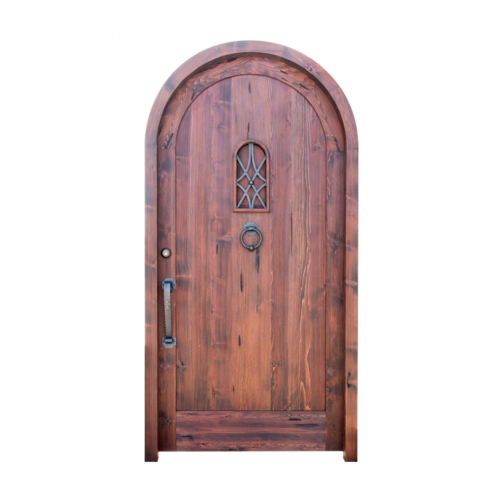 Turkish solid wood wrought iron armored entrance doors for wine cellar /garden backyard