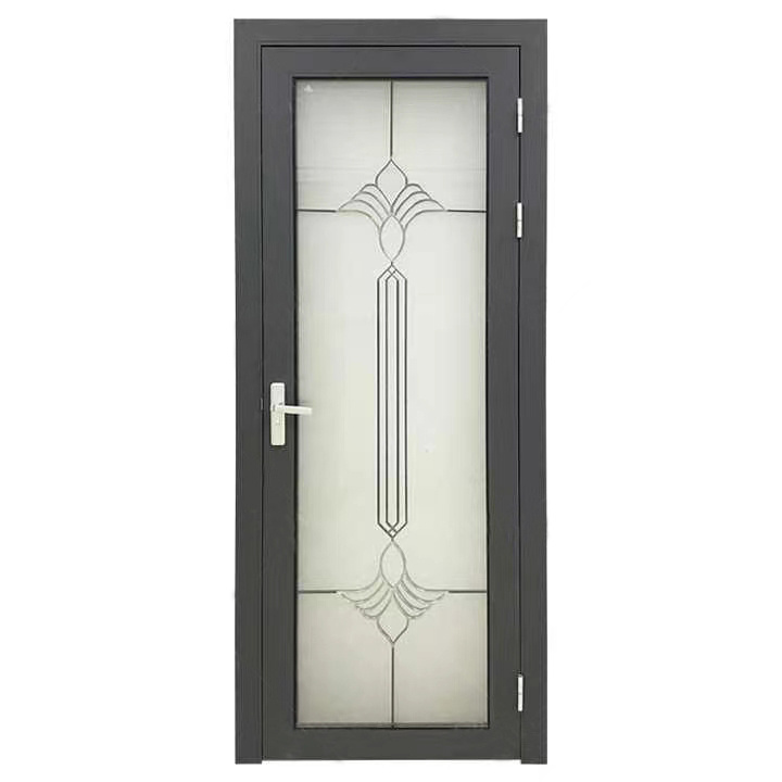 Modern aluminum frame  interior swing  tempered glass bathroom  shower door