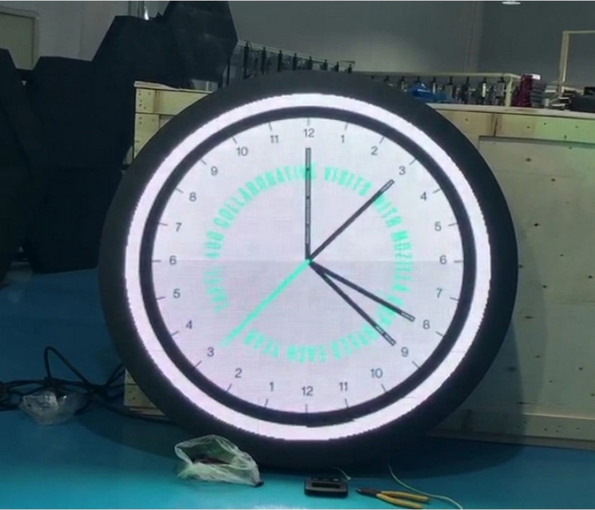 Smart control spirit led advertising screen tv circle led screen logo dual side P4 outdoor round LED Display Screen logo