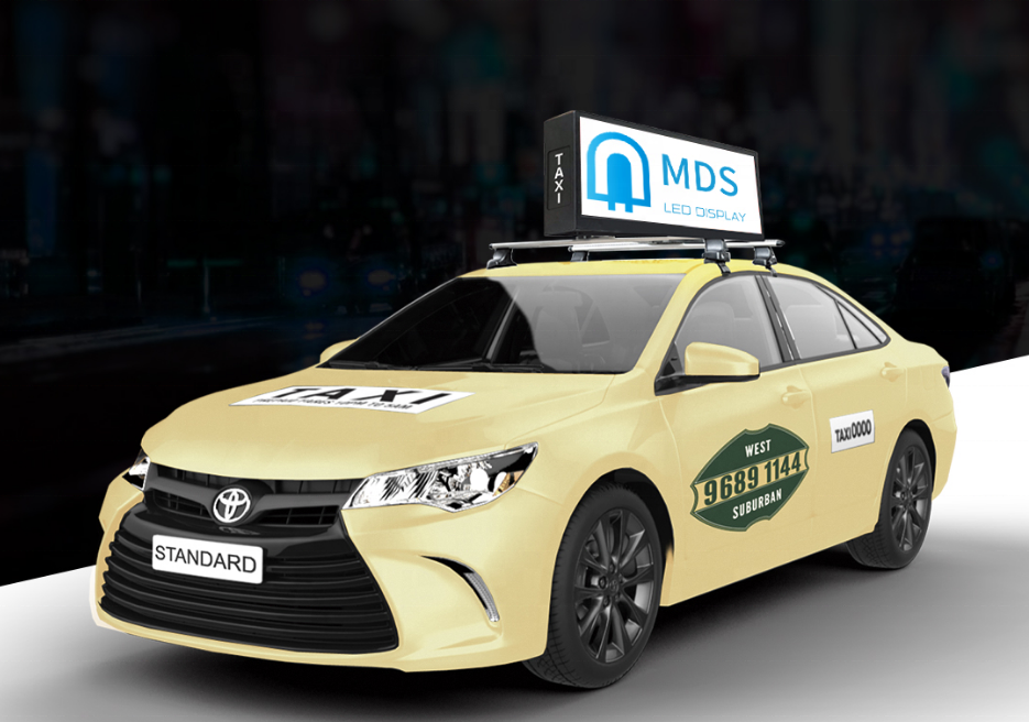 Shenzhen MDS High Brightness Waterproof Wifi  Car Roof Taxi Advertising Large Outdoor Led Billboard  P2.5 Taxi Top Led Display