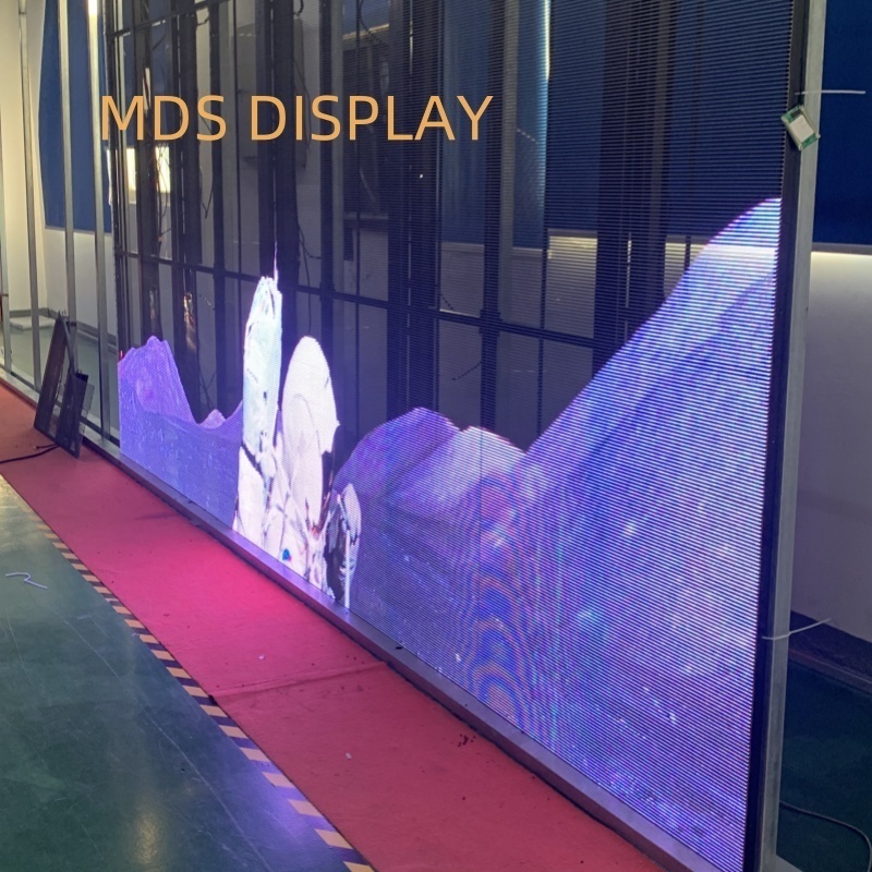 MDS p2.8*5.6mm Transparent LED Indoor Outdoor Customized Advertising Video Waterproof High Resolution panel Display Screen