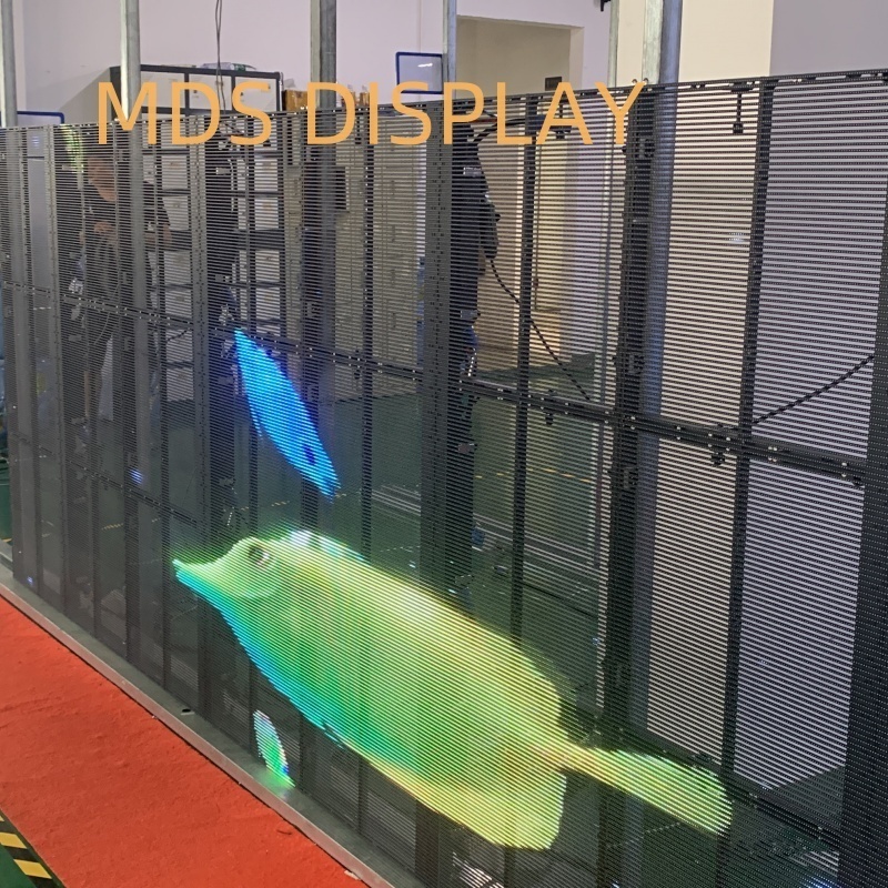 MDS p2.8*5.6mm Transparent LED Indoor Outdoor Customized Advertising Video Waterproof High Resolution panel Display Screen