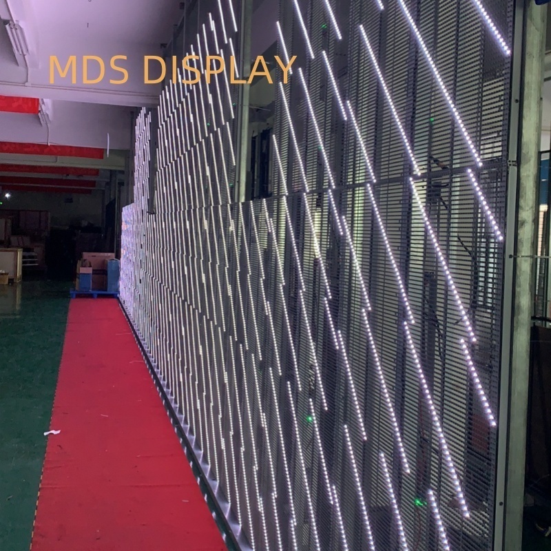 MDS p2.8*5.6mm Transparent LED Indoor Outdoor Customized Advertising Video Waterproof High Resolution panel Display Screen