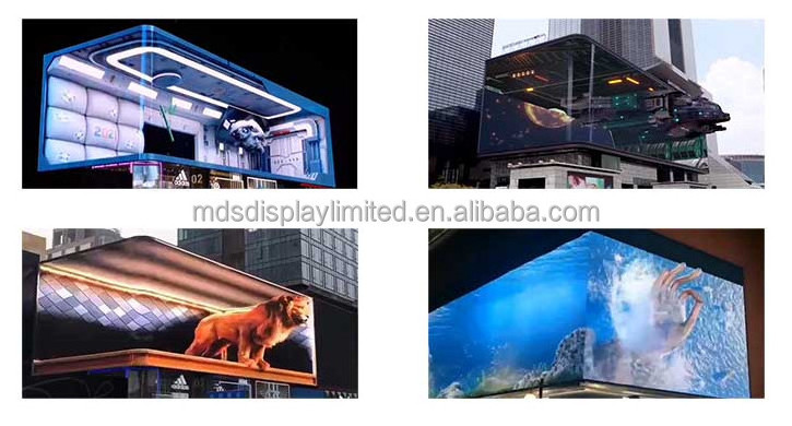 big led video wall led advertising mall screen outdoor led screen display 3D outside building commercial digital billboard