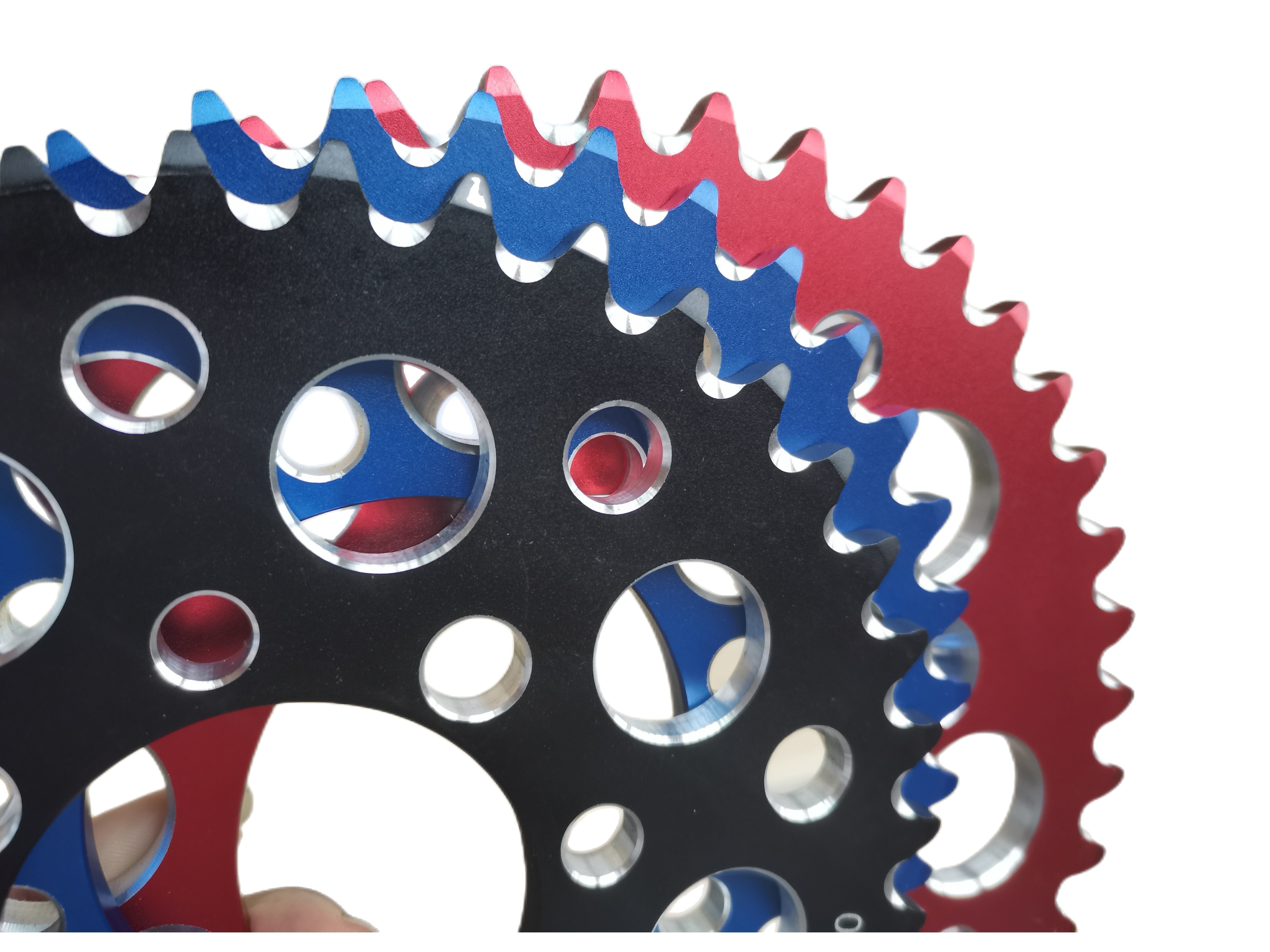 CNC aluminum sprocket with mud grooves custom motorcycle aluminum alloy sprocket for Honda CRF125 CRF100