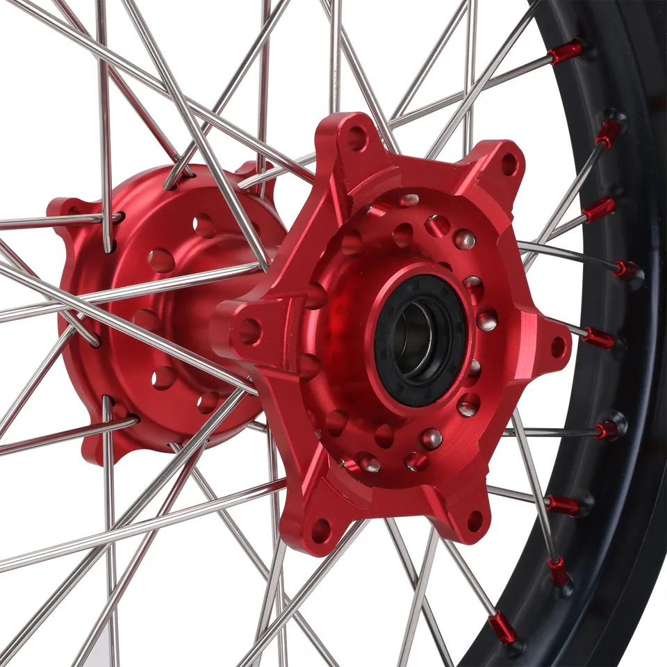 Pit Bike Dirt Bike Supermoto Front+Rear Wheels 36 Holes CNC Aluminum Alloy Forged Wheel Set for Honda CRF110