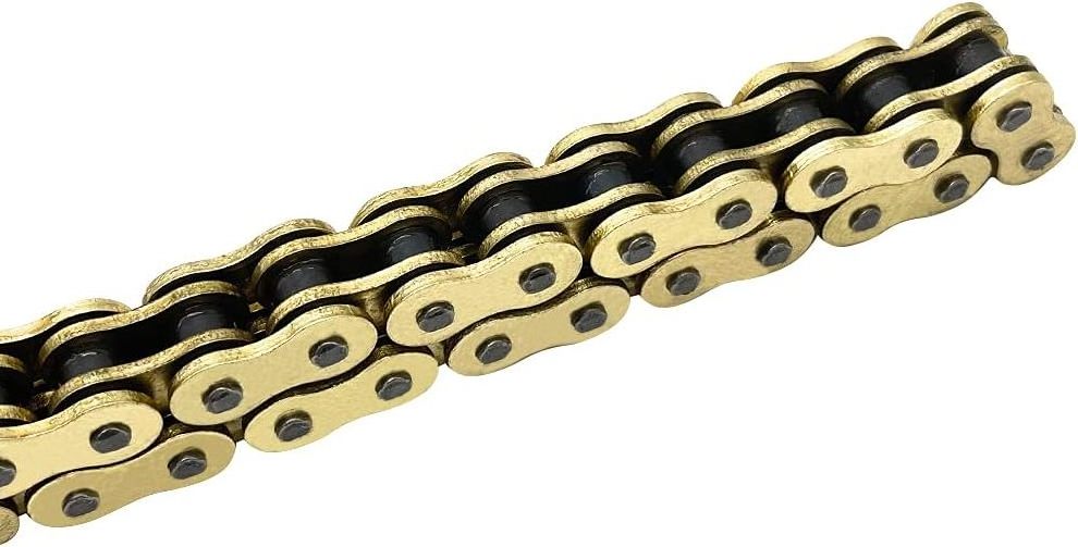 Heavy Duty Motorcycle Transmission O Ring Chains 520 O Ring Golden Color Chains set with Master Link 90L-120L