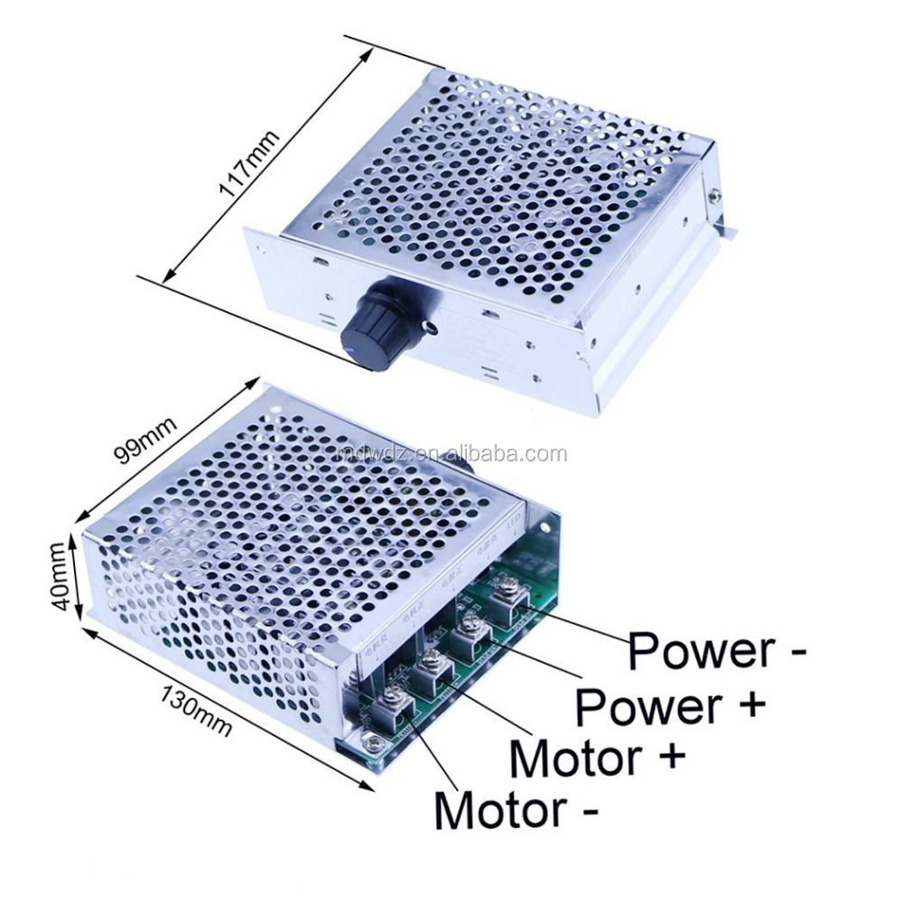 PWM DC Motor Speed Controller 10-55V 60A Motor Drive Module Controller Stepless Speed Switch