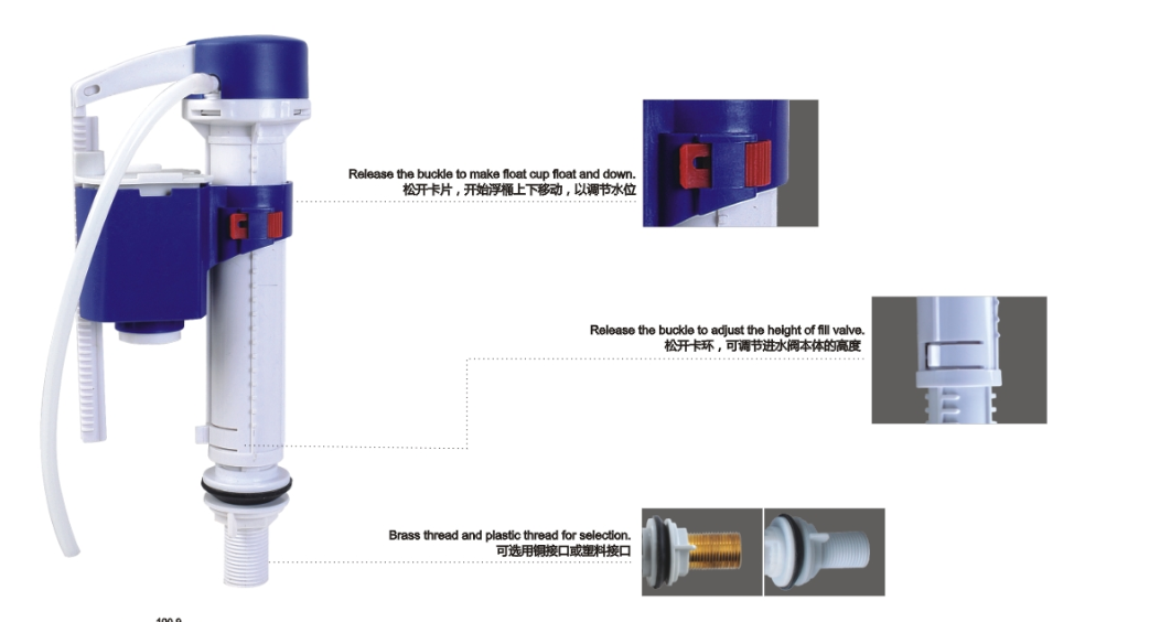 Medyag Toilet Tank Cistern Accessories Fill Flush Valves Dual Flush One Two Piece Bathroom Toilet Fittings