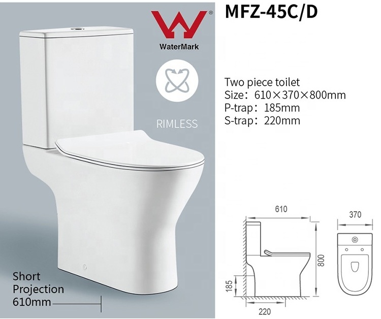 WRAS Toilet Flush Valve WC Wash Down Two Piece Toilet UK Standard Water Tank  Flush Fitting