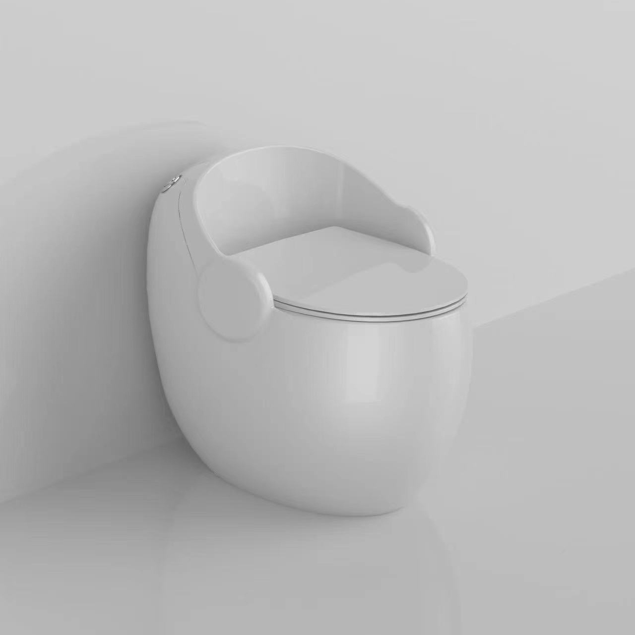 Medyag Egg Round Ceramic One Piece Toilet Siphonic Inodoro Floor Mount Commode WC Toilet Bowl