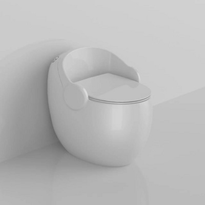 Medyag Egg Round Ceramic One Piece Toilet Siphonic Inodoro Floor Mount Commode WC Toilet Bowl