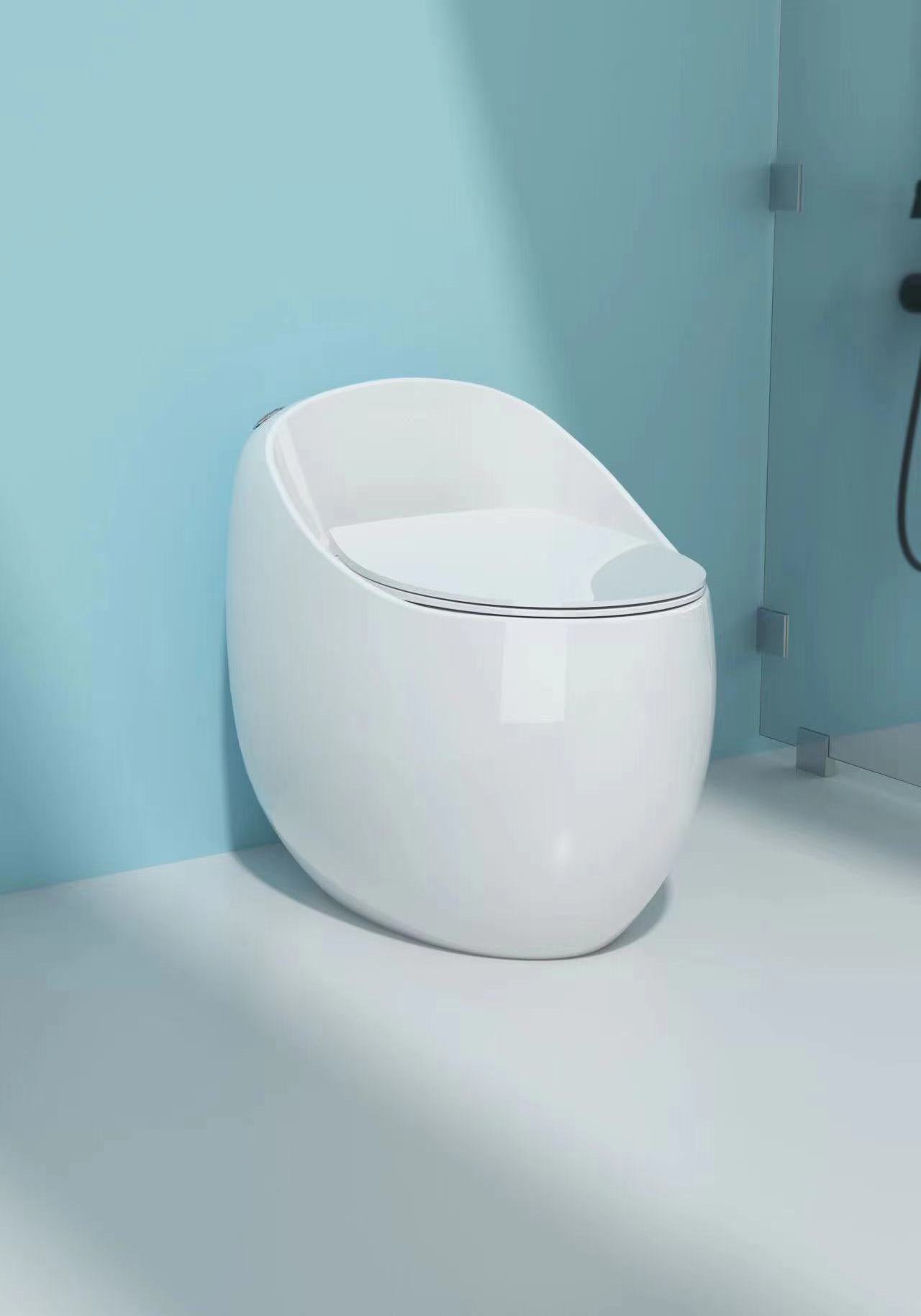 Medyag Egg Round Ceramic One Piece Toilet Siphonic Inodoro Floor Mount Commode WC Toilet Bowl