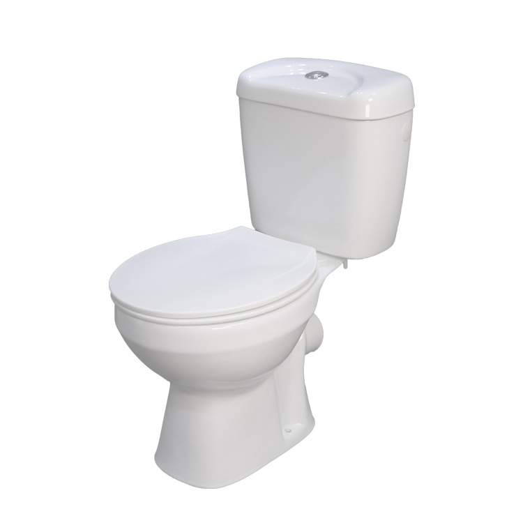 Medyag Economic Two Piece WC Toilet Ptrap Strap Dual Flush Rimless Wash Down Bathroom Sanitary Ware Toilet Bowl