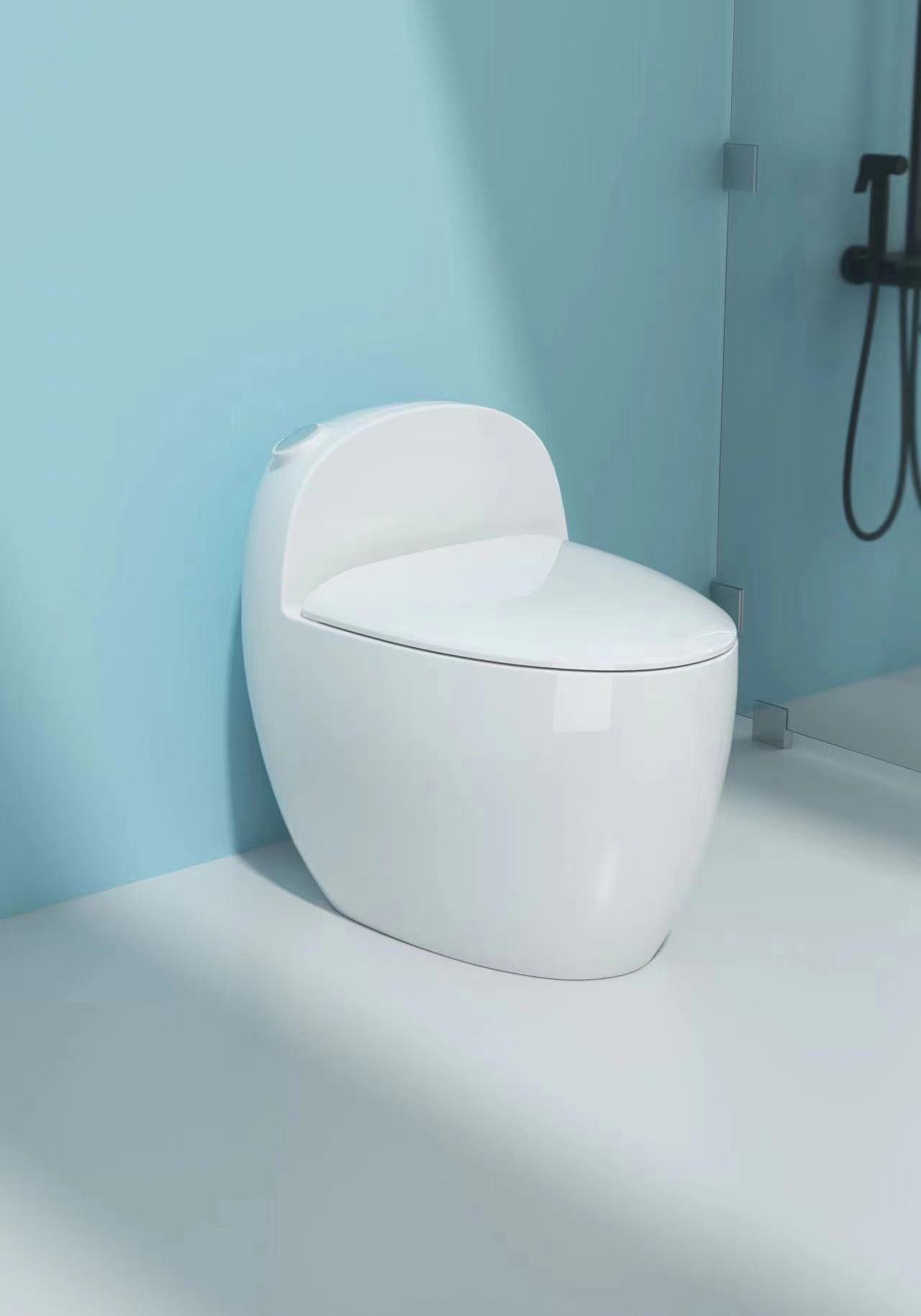 Medyag Egg Round Ceramic One Piece Toilet Siphonic Inodoro Floor Mount Commode WC Toilet Bowl