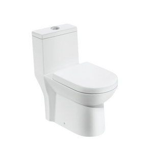 Medyag Dual Flush Elongated Rimless One-Piece Toilet Bowl Power Flushing Bathroom Ceramic Toilet