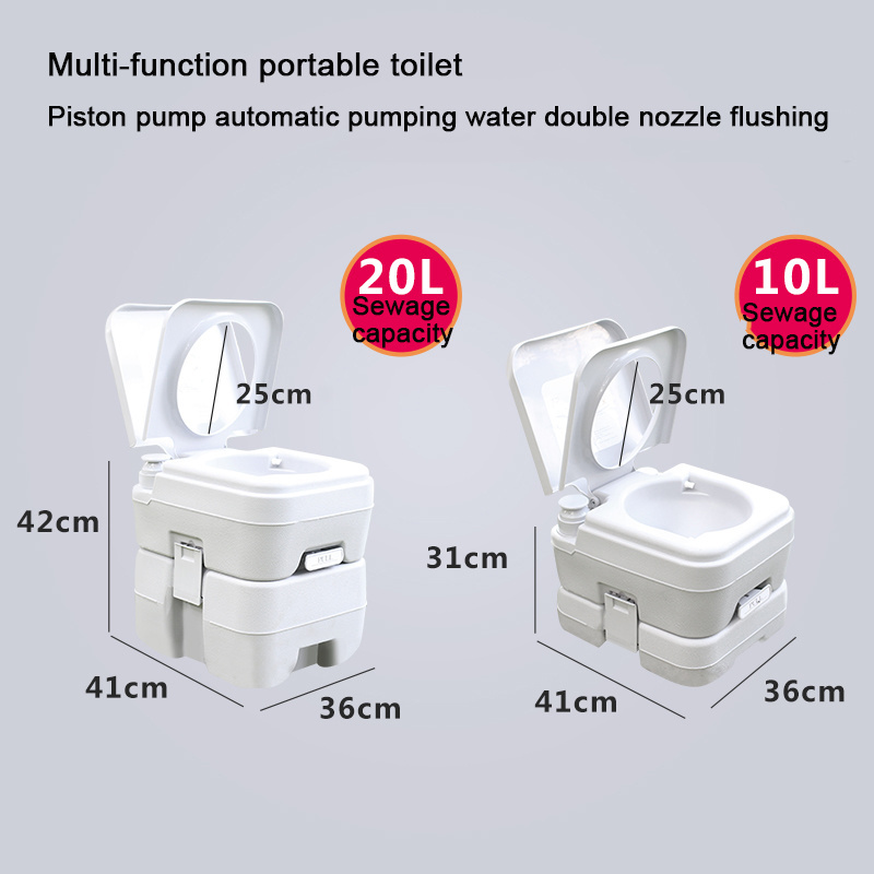 Medyag Factory Outdoor Mobile Toilet 20L 10L Capacity Automatic Flush Camping Portable Chemical Toilet