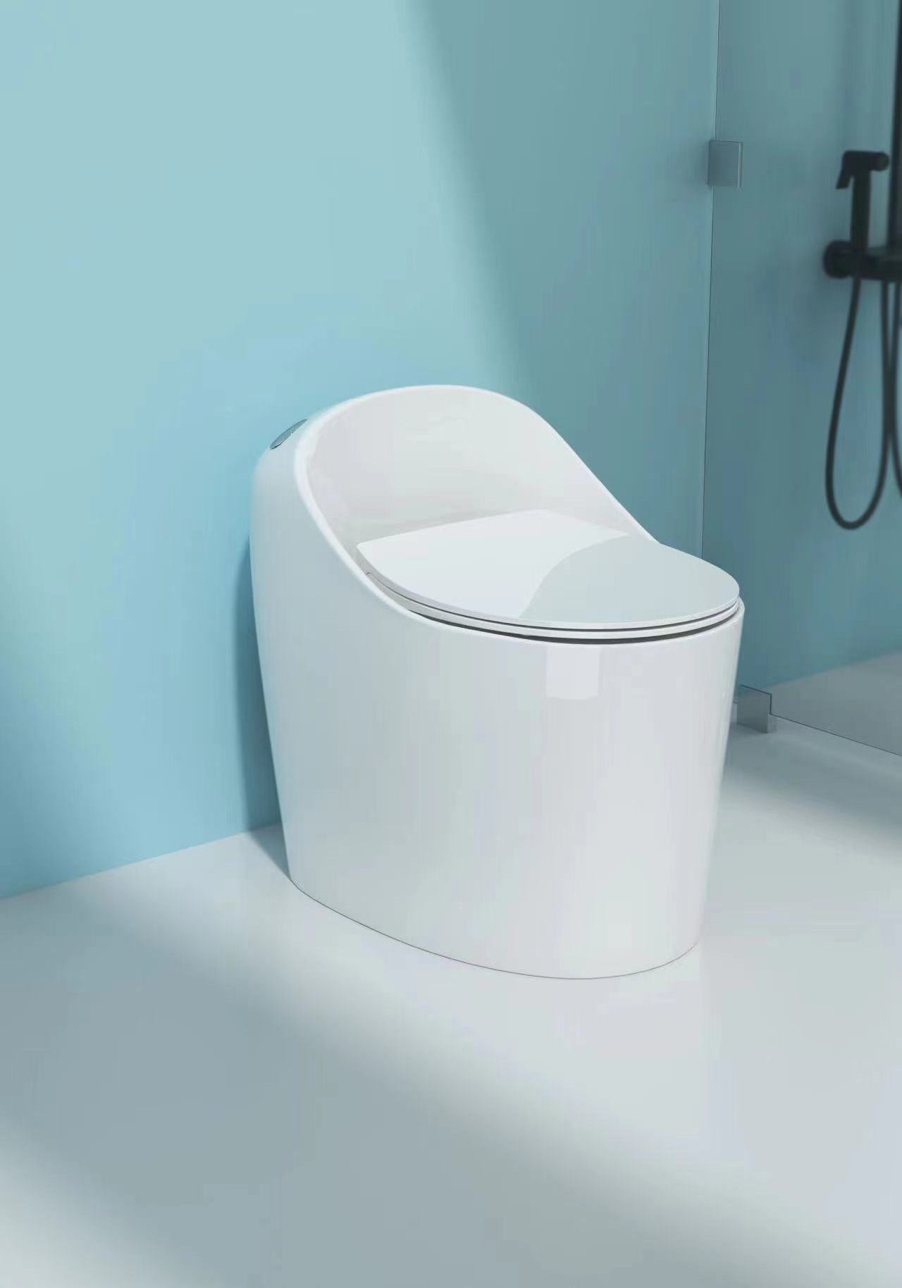 Medyag Egg Round Ceramic One Piece Toilet Siphonic Inodoro Floor Mount Commode WC Toilet Bowl