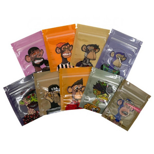 3.5g 1/8oz Smell Proof Special Small mini 3.5gr 3.5g 600mg 3.5 Gram 2 Inch Black Mylar candy bags cali packs sachet packaging