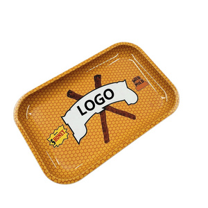 Hot Sale Custom Design Large Middle Small Tobacco cigar Rolled Trays odor proof Tray With Magnetic Lid