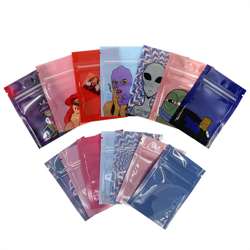 3.5g 1/8oz Smell Proof Special Small mini 3.5gr 3.5g 600mg 3.5 Gram 2 Inch Black Mylar candy bags cali packs sachet packaging