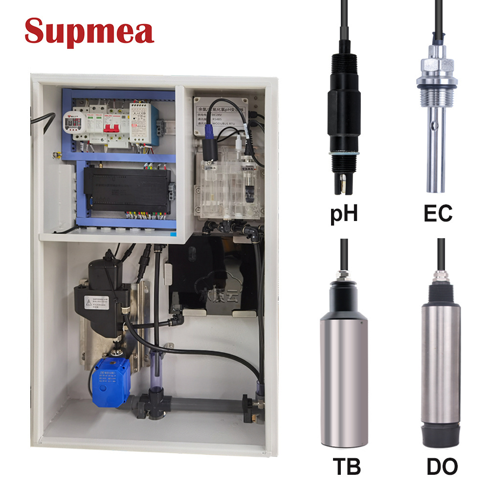 Supmea  Multiparameter water quality analysis PH TDS turbidity DO sensor conductivity Online Analyzer Water Quality Controller