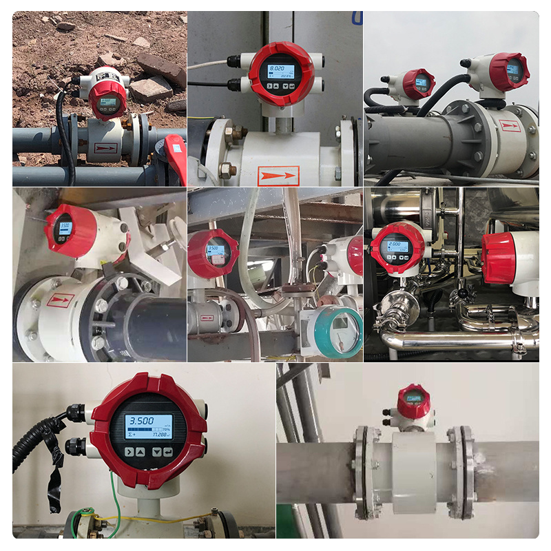 Widely used water measurement electromagnetic clamp on insertion flow meter for diesel fuel