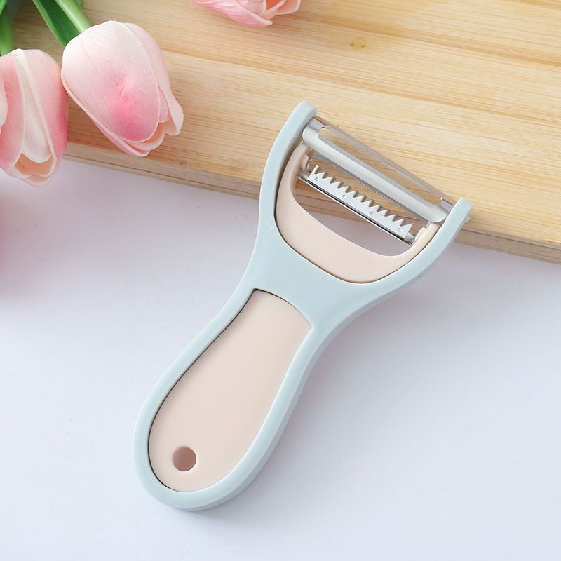 Stainless Steel Peeler 2 in 1 Fruit Vegetable Peeler Potato Peeler Kitchen Straight Serrated Razor Pointy Stainless Steel Blade