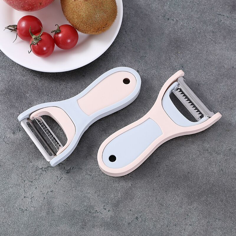 Stainless Steel Peeler 2 in 1 Fruit Vegetable Peeler Potato Peeler Kitchen Straight Serrated Razor Pointy Stainless Steel Blade