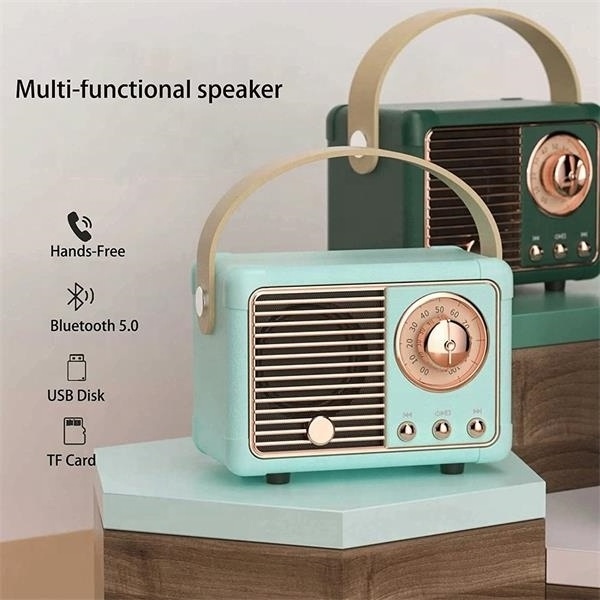 Retro BT5.0 Speaker HM11 Classical Retro Music Player Sound Stereo Portable Decoration Mini Speakers Travel Music Subwoofer