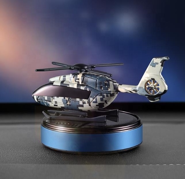 Car Air Freshener vehicle Helicopter perfume Solar-powered rotary Interior Center Console Decoration