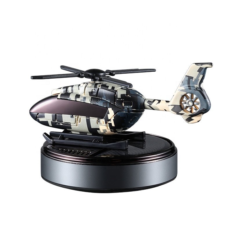 Car Air Freshener vehicle Helicopter perfume Solar-powered rotary Interior Center Console Decoration