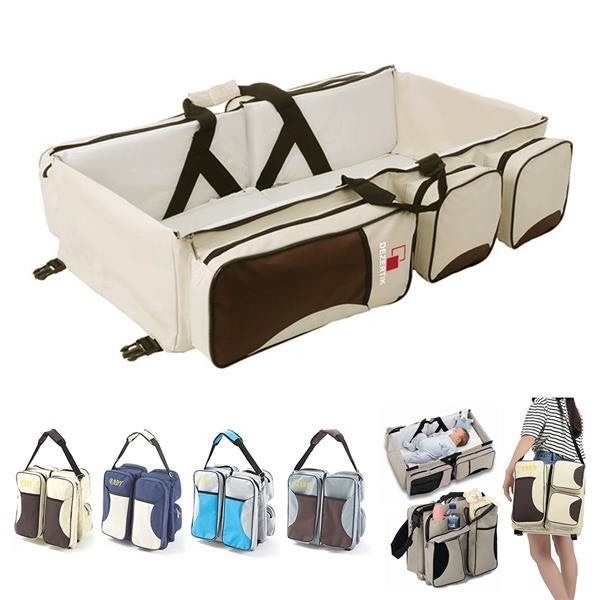 Outdoor folding travel diaper potable clothes bag for kids