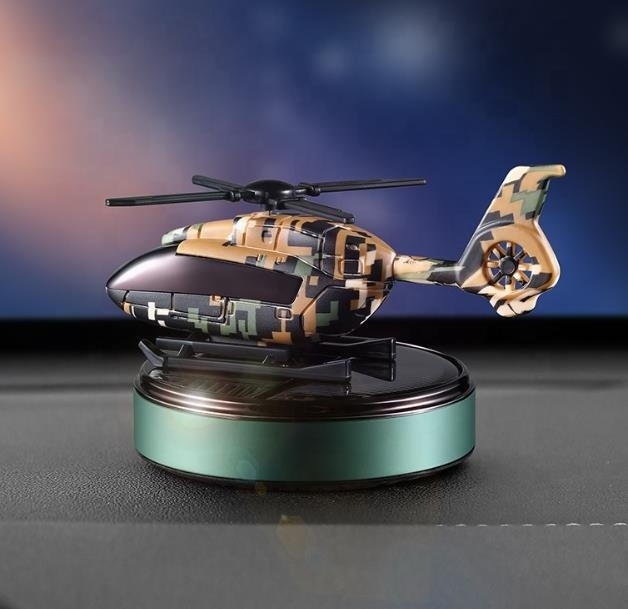 Car Air Freshener vehicle Helicopter perfume Solar-powered rotary Interior Center Console Decoration