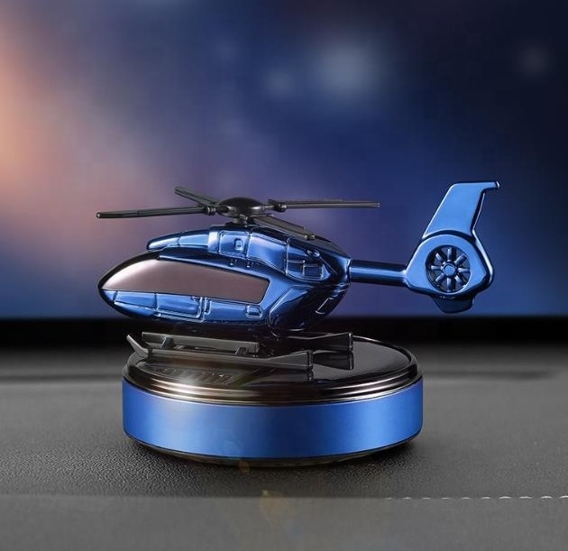 Car Air Freshener vehicle Helicopter perfume Solar-powered rotary Interior Center Console Decoration