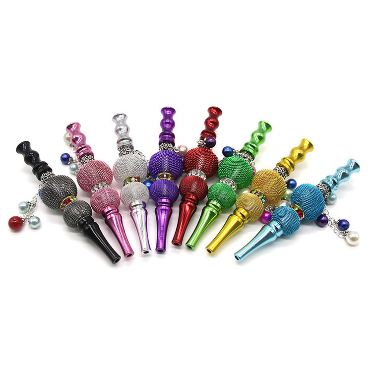 Hot Sale women protect nails hookah mouth tips smoking accessories bling holder Hookah accessories