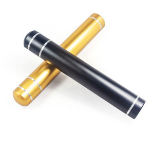 High Quality Aluminum Alloy Portable Travel Empty Metal Black Cigar Carrying Holder Storage Container Cigar Tube Case