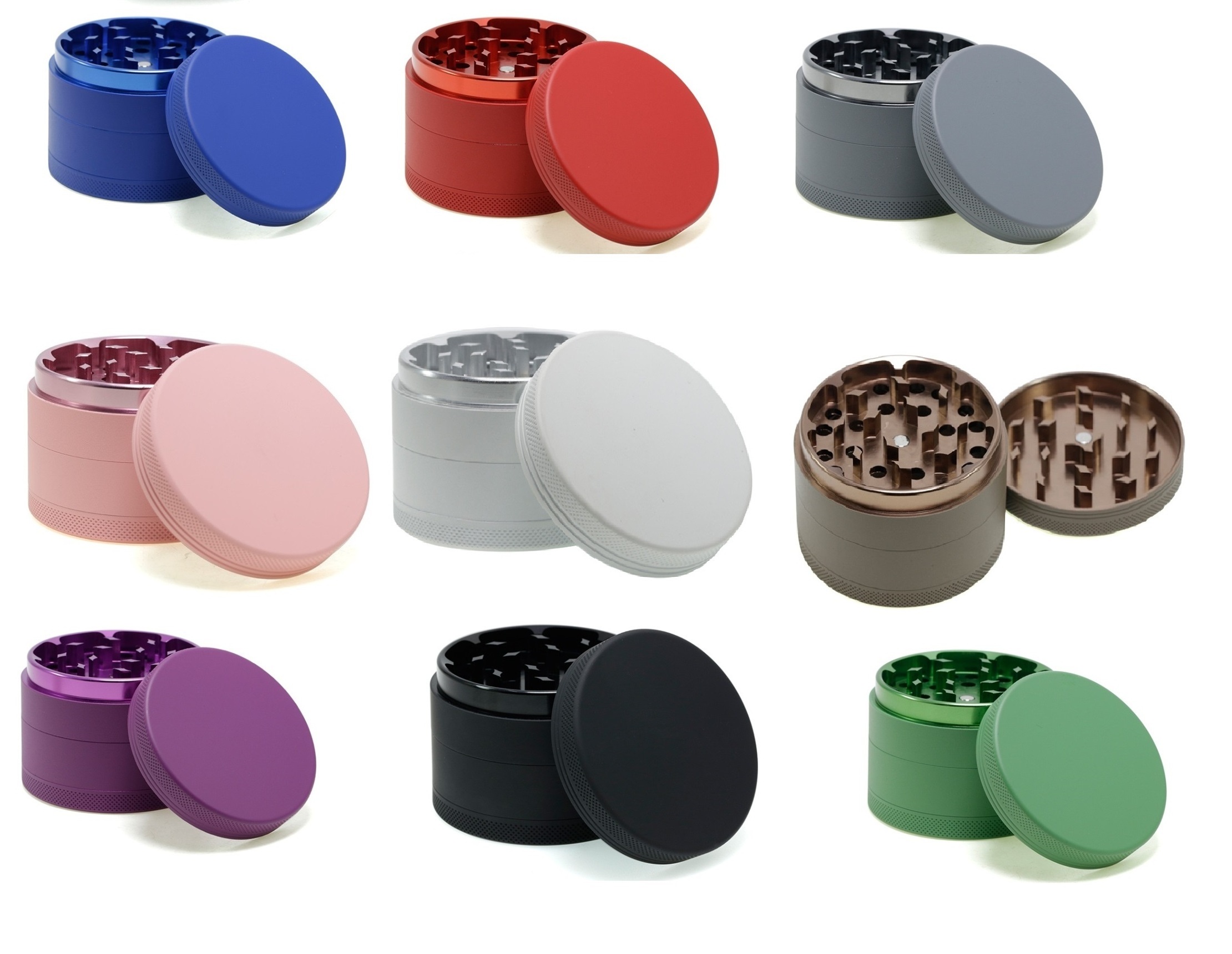 New matte 3 inch 4 inch 75mm 100mm big size herb grinder custom logo rubber silicone grinder herbal grinder