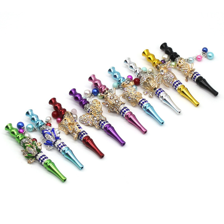 Hot Sale women protect nails hookah mouth tips smoking accessories bling holder Hookah accessories