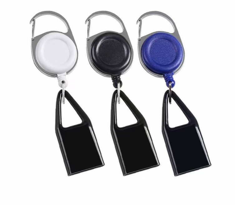 Stock cheap custom sticker portable premium retractable safe smoking accessories lighter holder clip keychain lighter leash