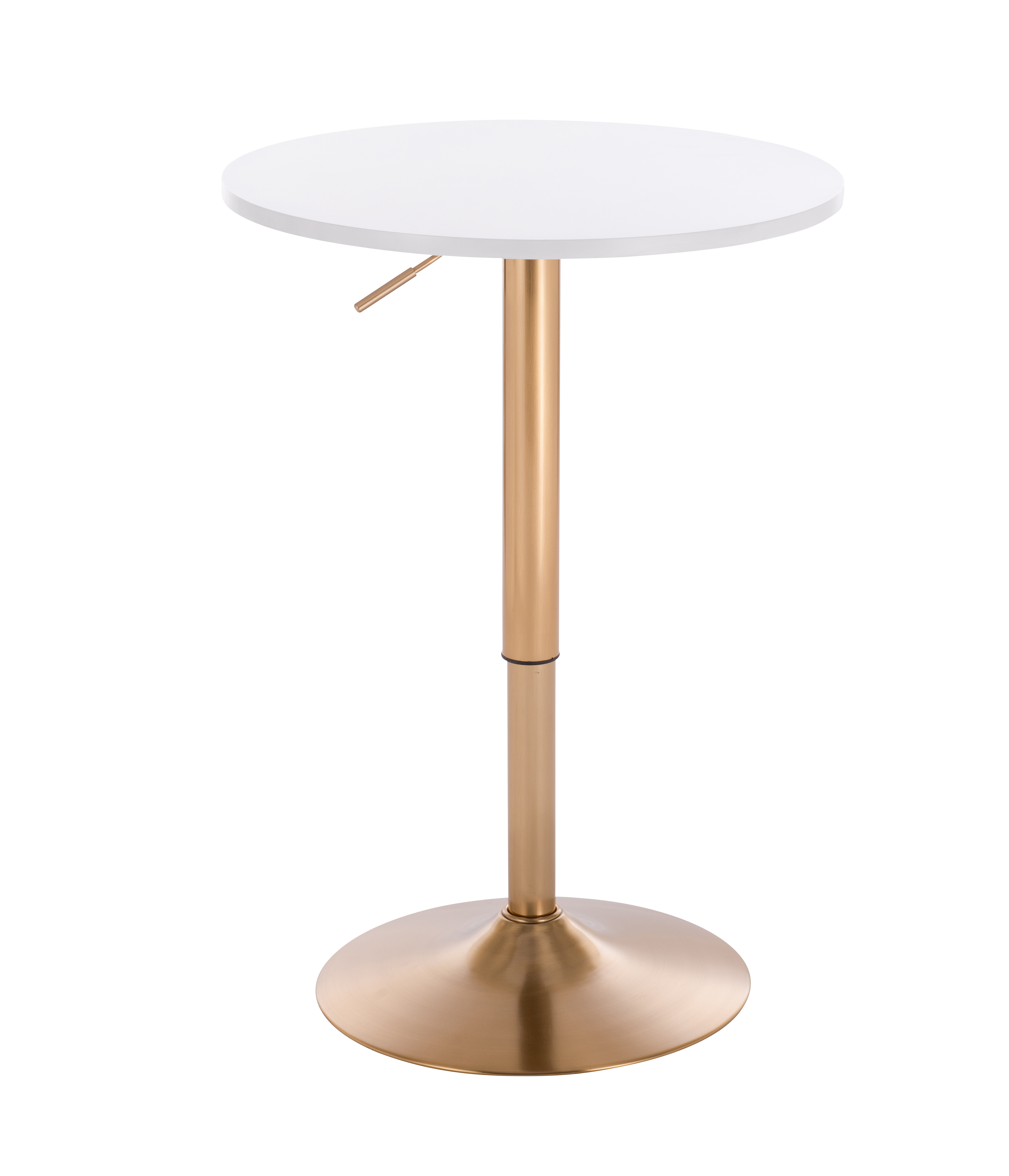 Gold Bar Table Round Adjustable Coffee Table