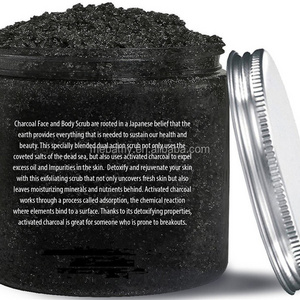 100% Natural Active Charcoal Body Scrub for Deep Cleansing and Exfoliation