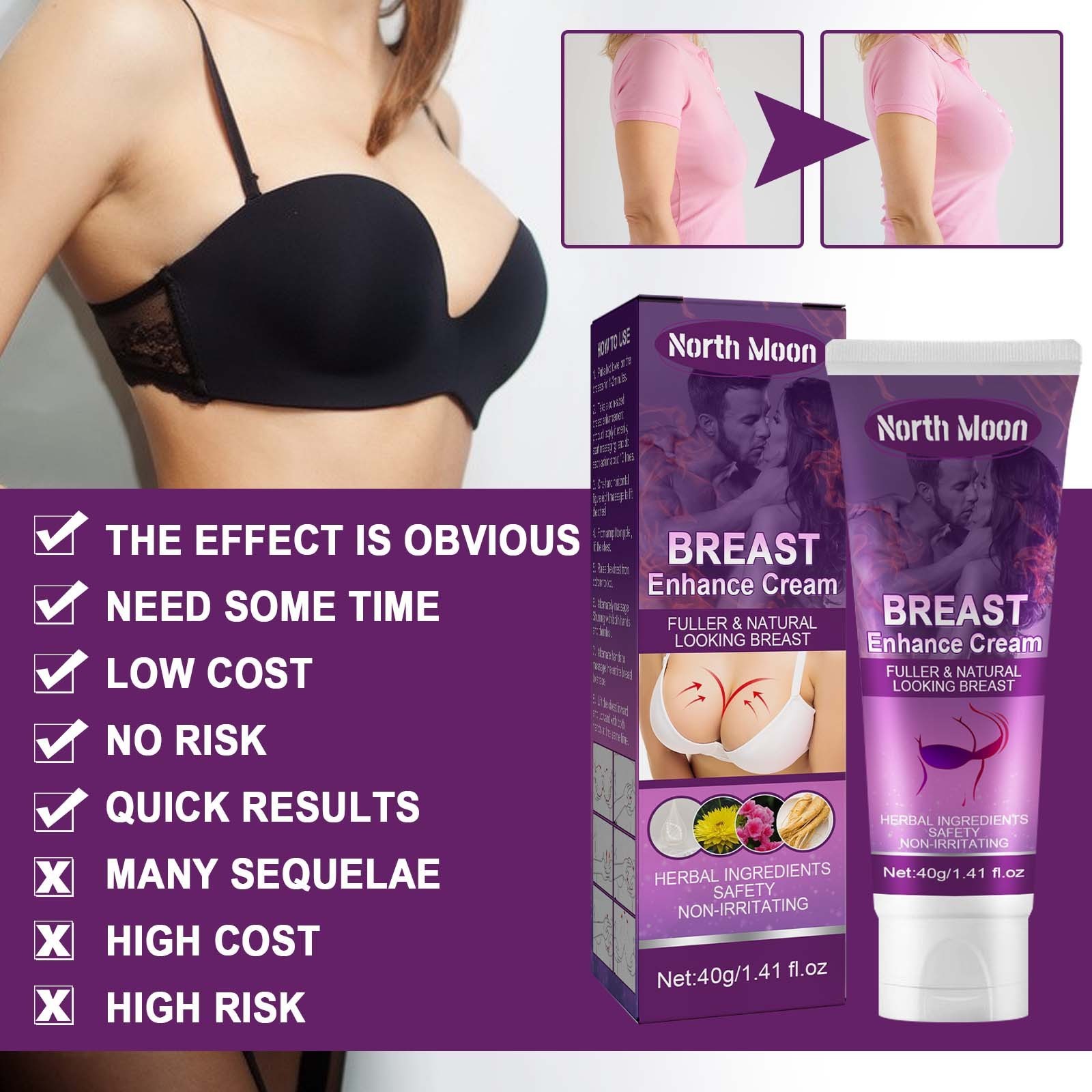 Private Label Breast Lift Fitness Cream for Women Whitening Creams Breast Enhancers Butt Enhancement Cream