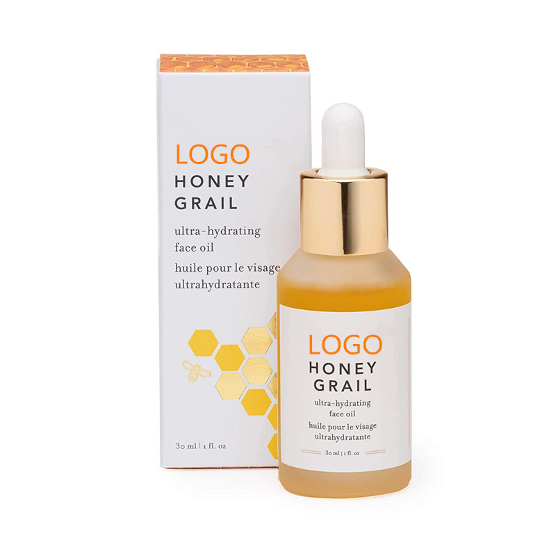 Private Label Hydrating Nourishing Honey Face Oil Liquid Skin Care Product Female Acid Anti-aging Whitening Face Care Gold Serum