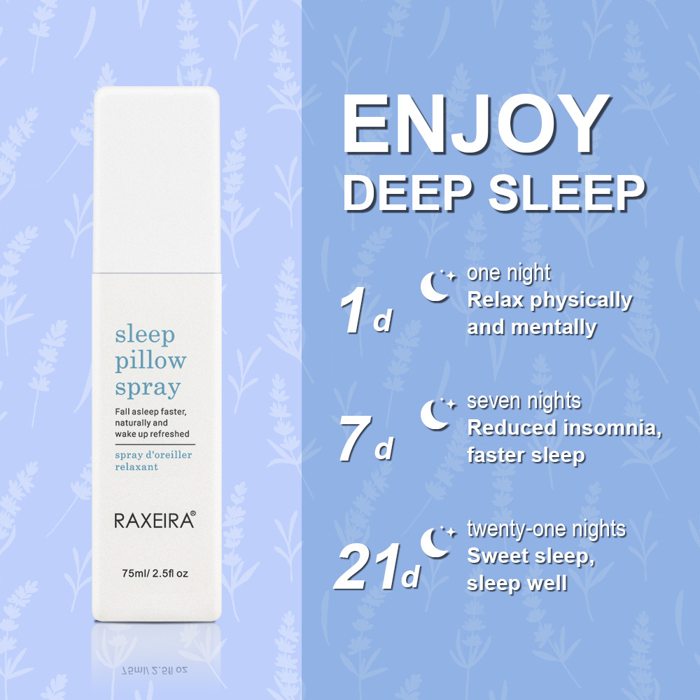 Private Label OEM improvement sleep to help you fall asleep faster 75ml Lavender Deep Sleeping Pillow Spray